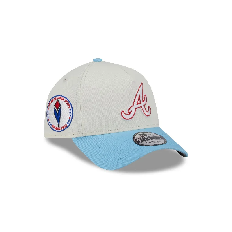 Atlanta Braves Chrome White 9FORTY A-Frame Snapback Hat