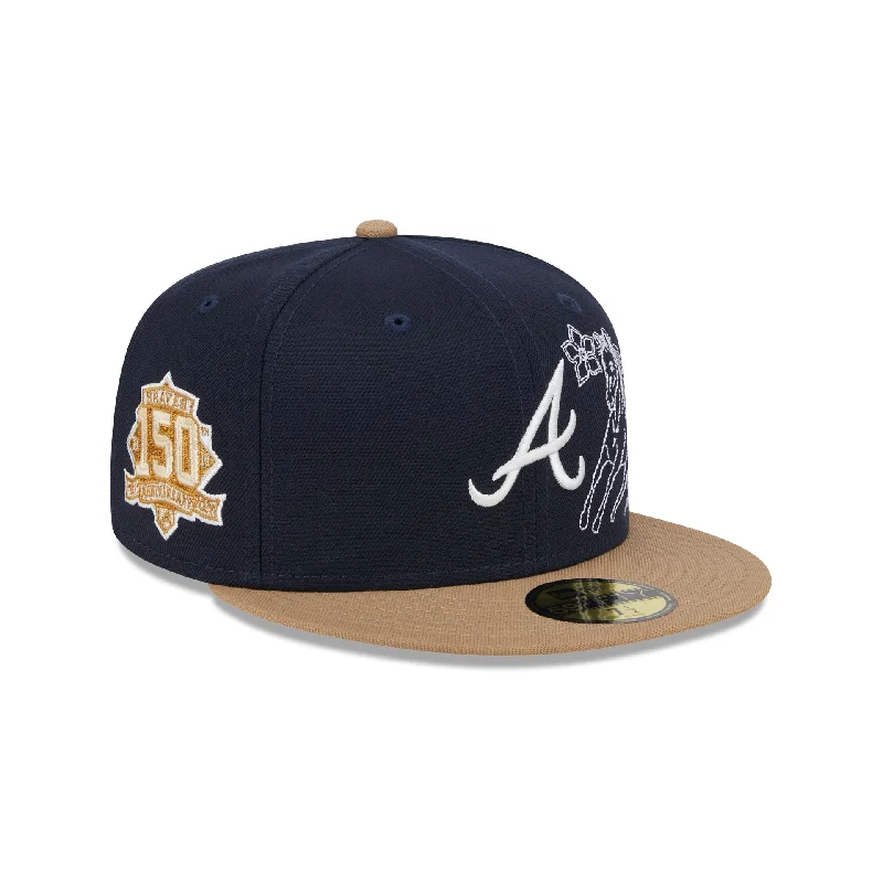 Atlanta Braves Western Khaki 59FIFTY Fitted Hat