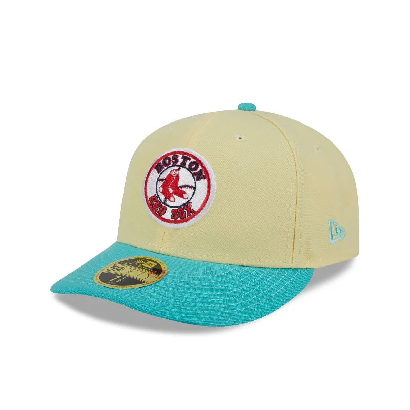 Boston Red Sox Soft Yellow Low Profile 59FIFTY Fitted Hat