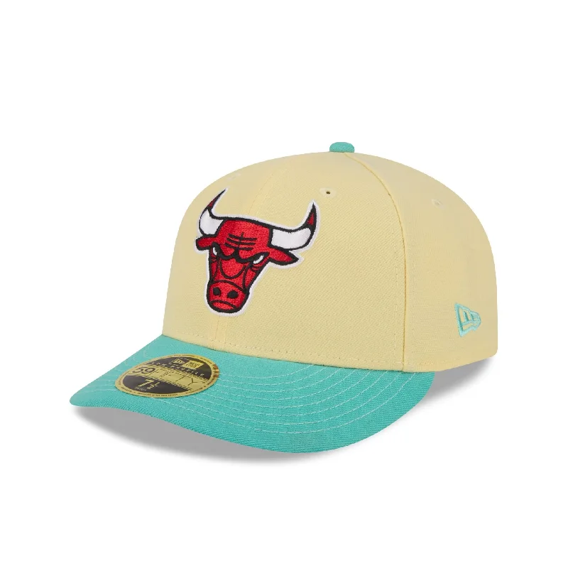 Chicago Bulls Soft Yellow Low Profile 59FIFTY Fitted Hat