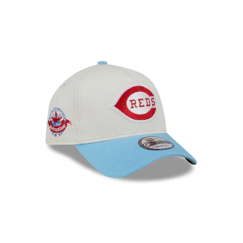 Cincinnati Reds Chrome White 9FORTY A-Frame Snapback Hat