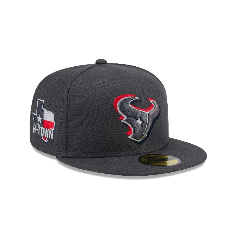 Houston Texans 2024 Draft Gray 59FIFTY Fitted Hat