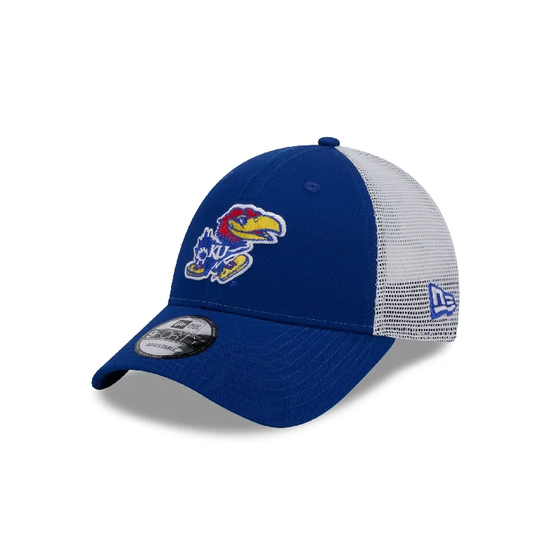 Kansas Jayhawks Blue 9FORTY Trucker Hat