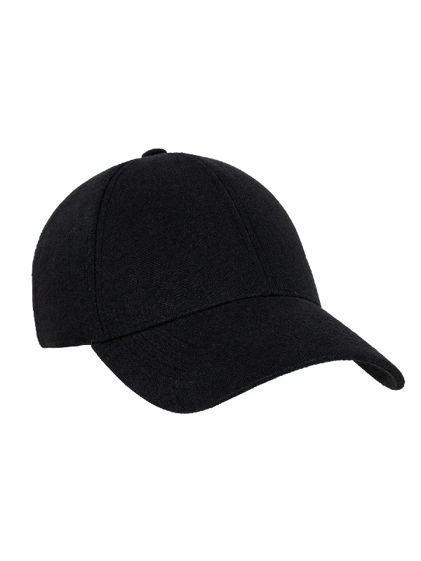 Linen Structured Cap Black