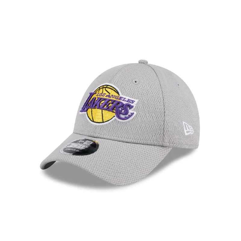 Los Angeles Lakers Gray 9FORTY Stretch-Snap Hat