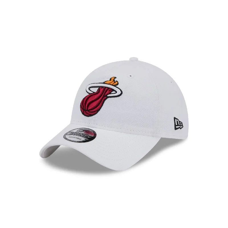 Miami Heat White 9TWENTY Adjustable Hat