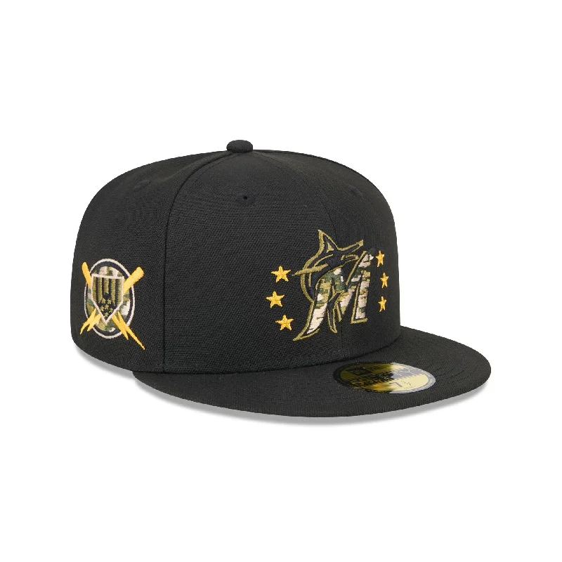 Miami Marlins Armed Forces Day 2024 59FIFTY Fitted Hat