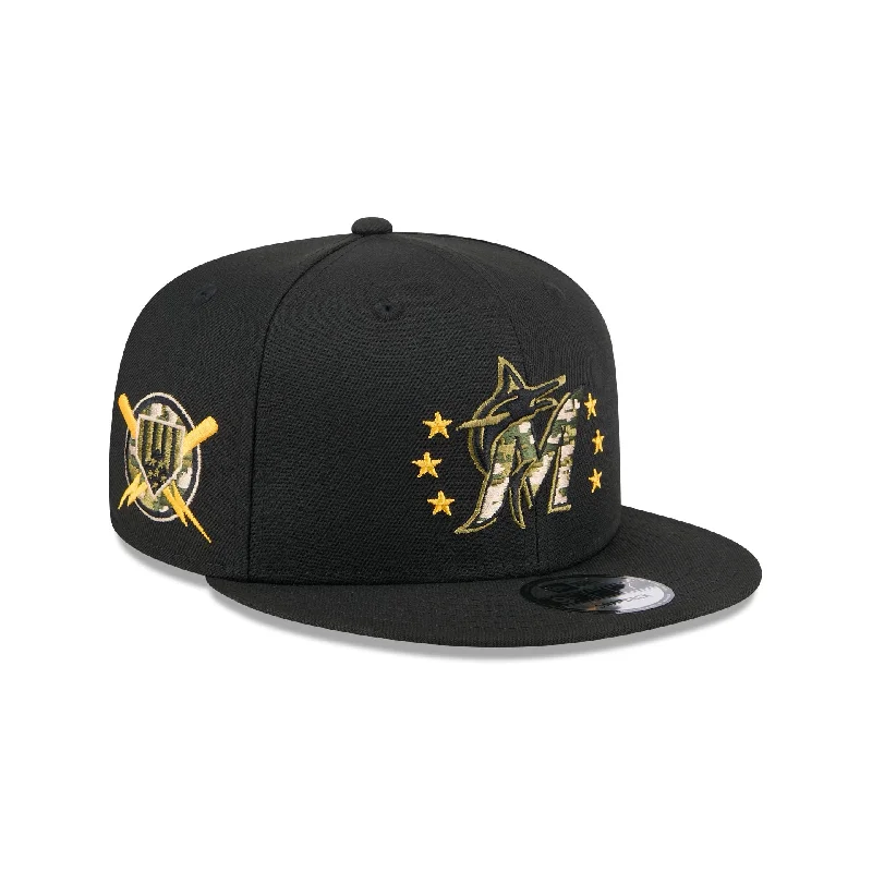 Miami Marlins Armed Forces Day 2024 9FIFTY Snapback Hat