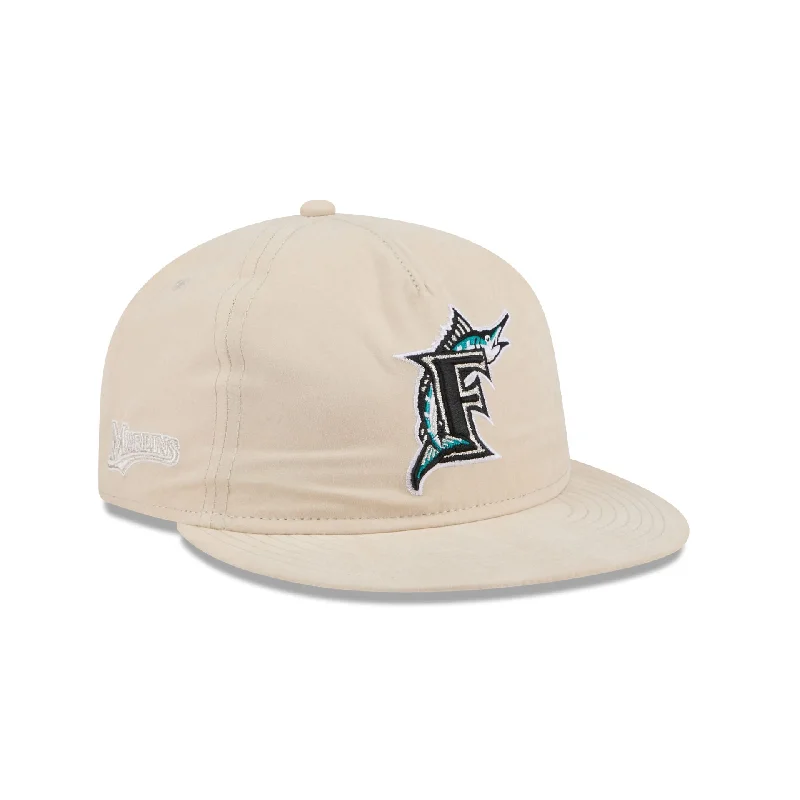 Miami Marlins Brushed Nylon Retro Crown 9FIFTY Adjustable Hat