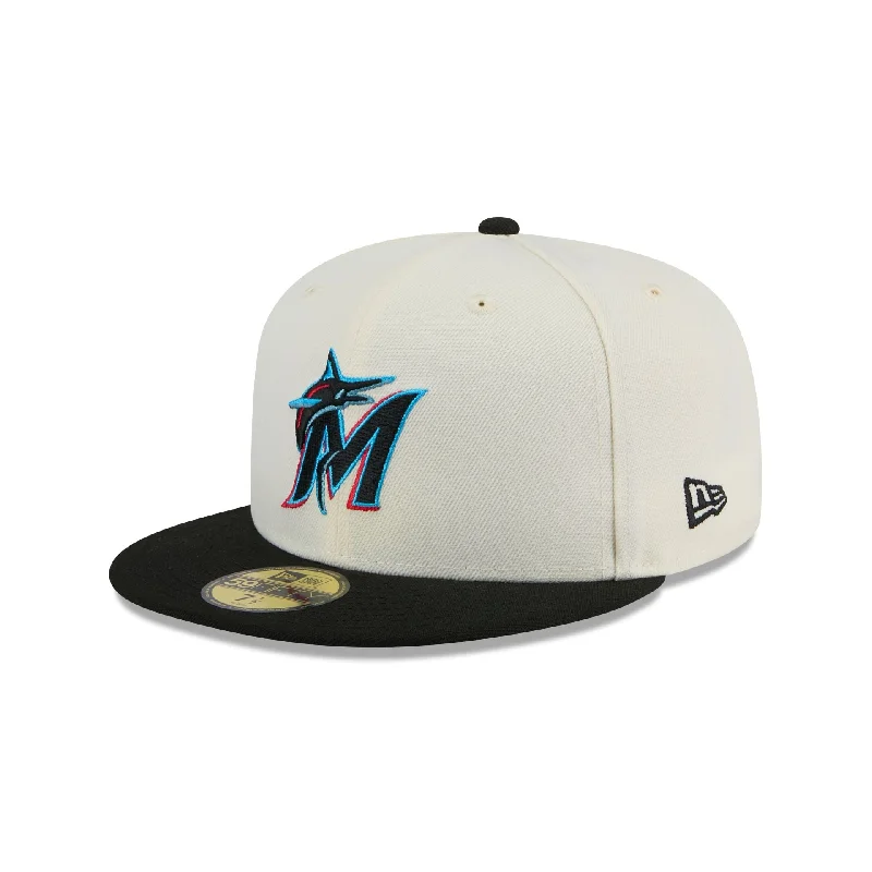 Miami Marlins Chrome 59FIFTY Fitted Hat