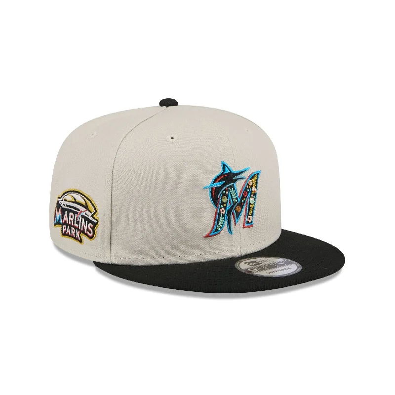 Miami Marlins Floral Fill 9FIFTY Snapback Hat