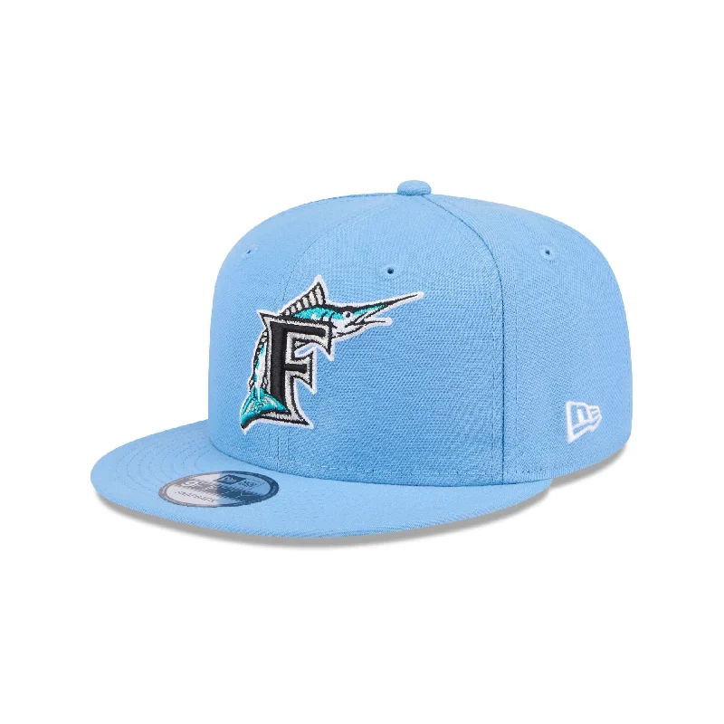 Miami Marlins Sky Blue 9FIFTY Snapback Hat