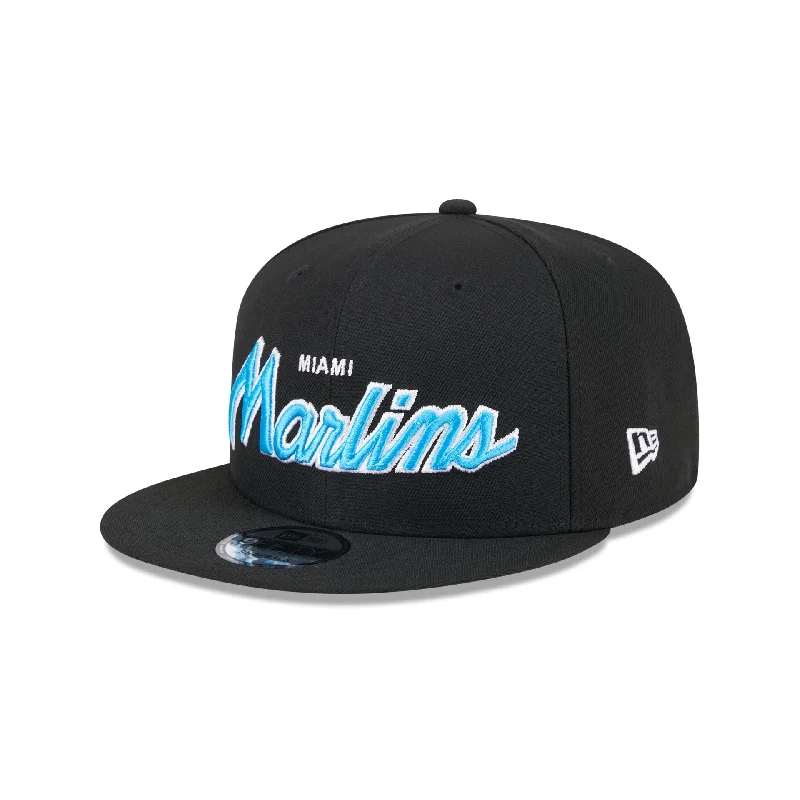 Miami Marlins Wordmark 9FIFTY Snapback Hat