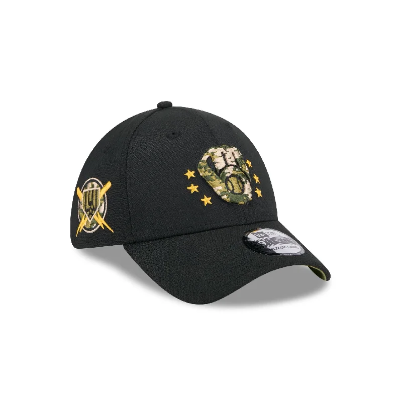 Milwaukee Brewers Armed Forces Day 2024 39THIRTY Stretch Fit Hat