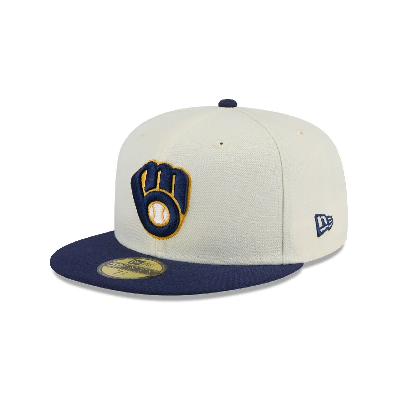 Milwaukee Brewers Chrome 59FIFTY Fitted Hat