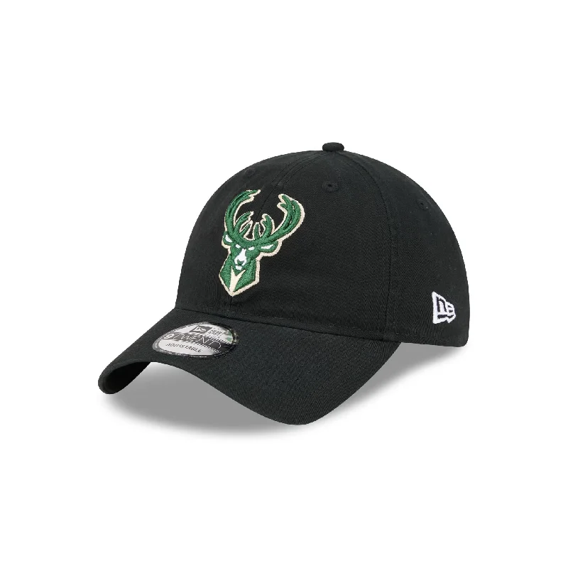 Milwaukee Bucks Black 9TWENTY Adjustable Hat