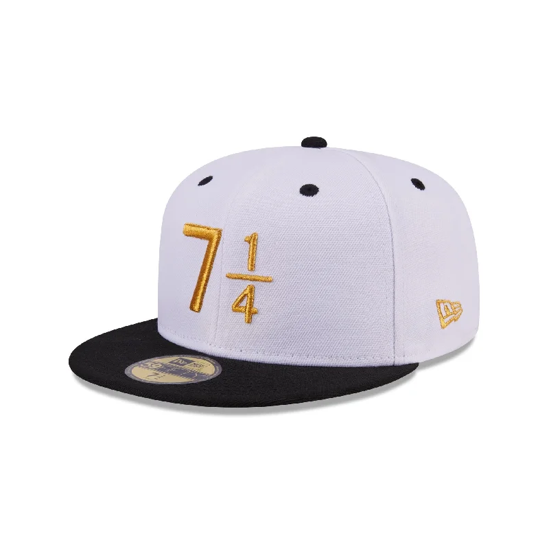 New Era Cap Signature Size 7 1/4 White 59FIFTY Fitted Hat