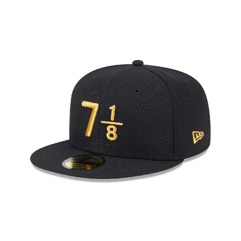 New Era Cap Signature Size 7 1/8 Black 59FIFTY Fitted Hat