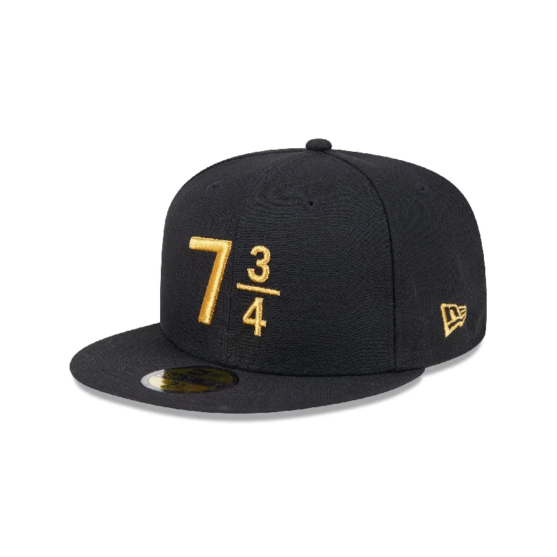 New Era Cap Signature Size 7 3/4 Black 59FIFTY Fitted Hat