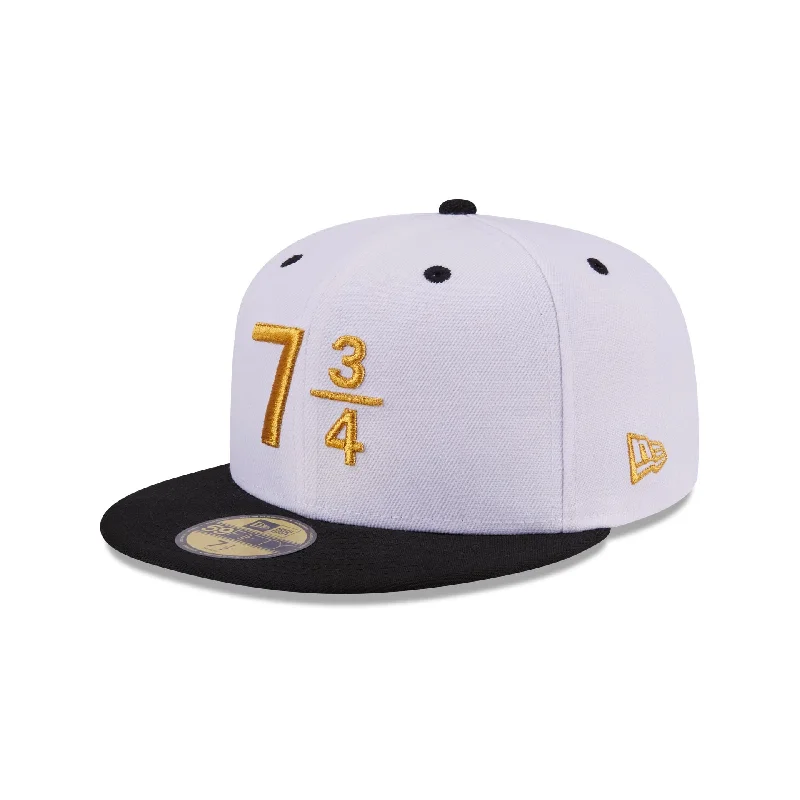 New Era Cap Signature Size 7 3/4 White 59FIFTY Fitted Hat