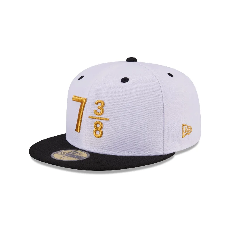 New Era Cap Signature Size 7 3/8 White 59FIFTY Fitted Hat