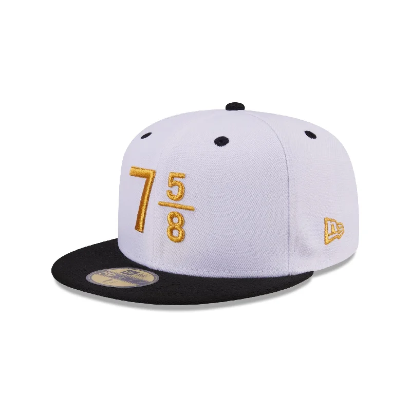 New Era Cap Signature Size 7 5/8 White 59FIFTY Fitted Hat