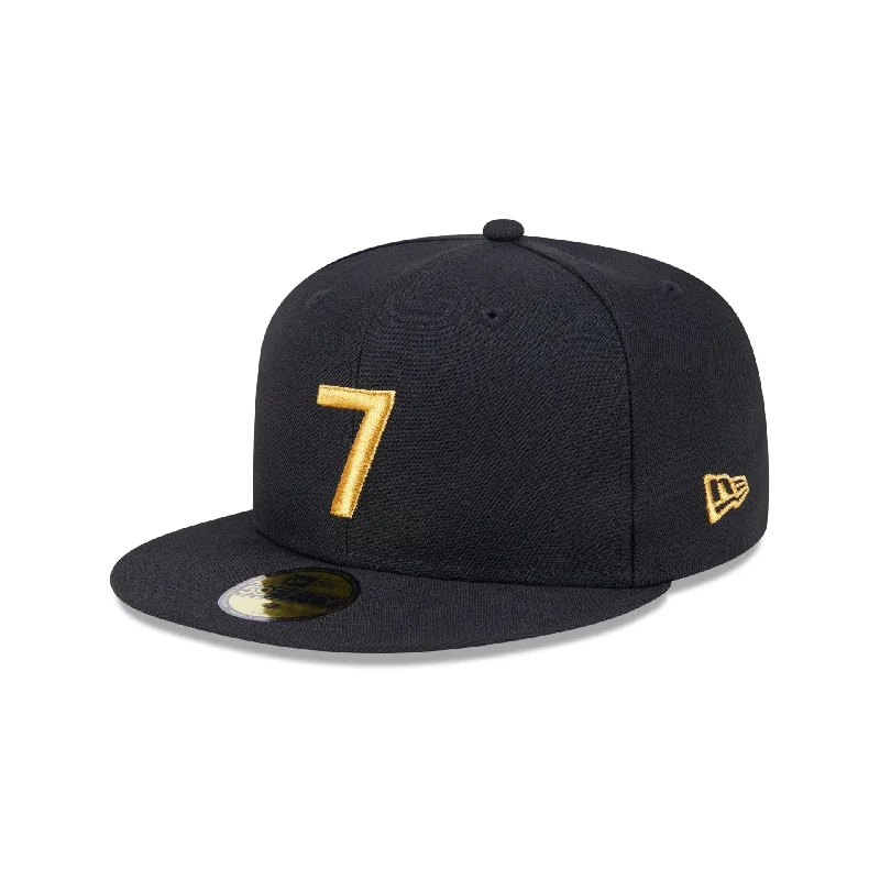 New Era Cap Signature Size 7 Black 59FIFTY Fitted Hat