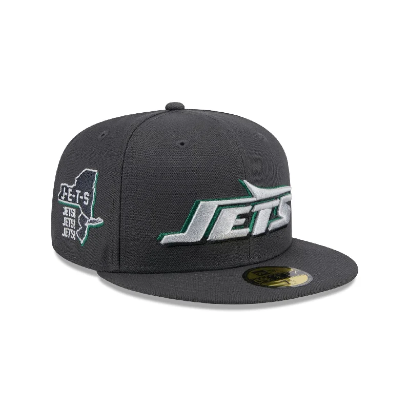 New York Jets 2024 Draft Gray 59FIFTY Fitted Hat