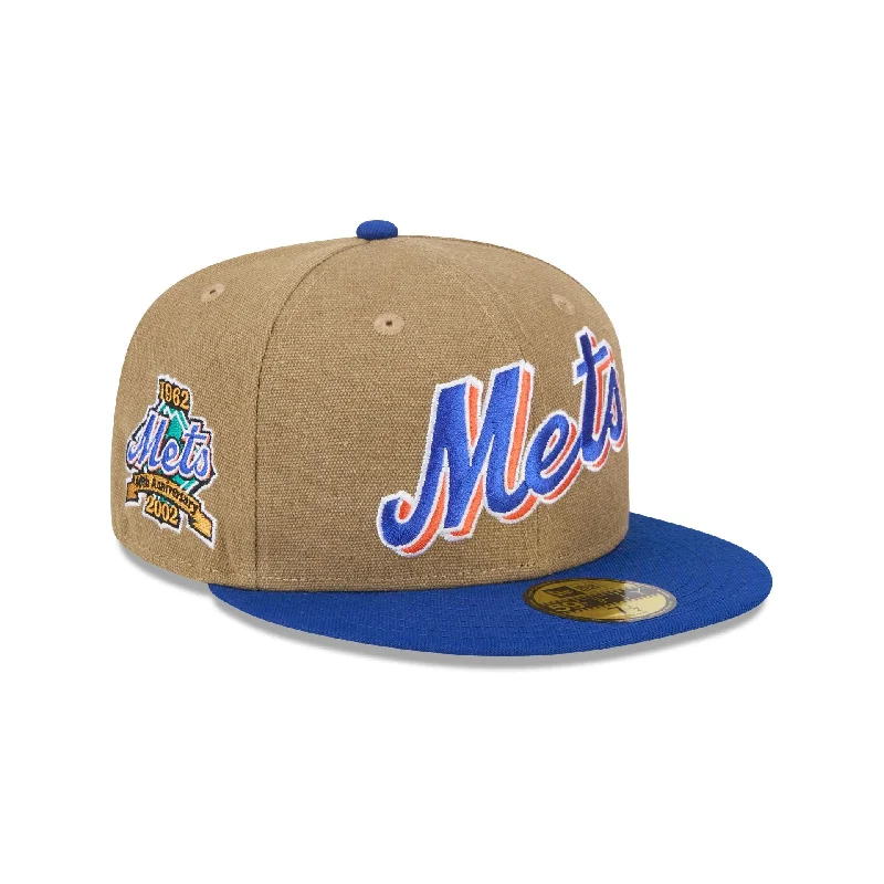 New York Mets Canvas Crown 59FIFTY Fitted Hat