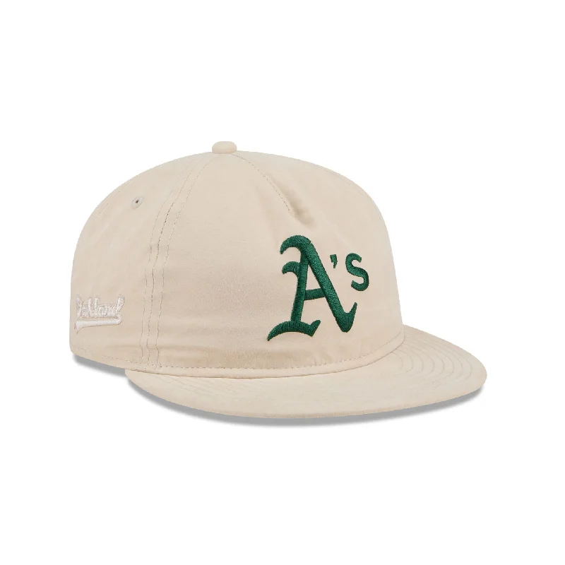 Oakland Athletics Brushed Nylon Retro Crown 9FIFTY Adjustable Hat