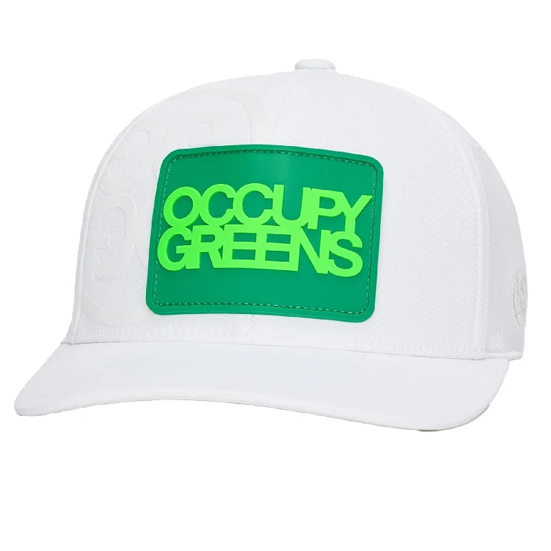 Occupy Greens Stretch Twill Snapback Cap Snow - AW24