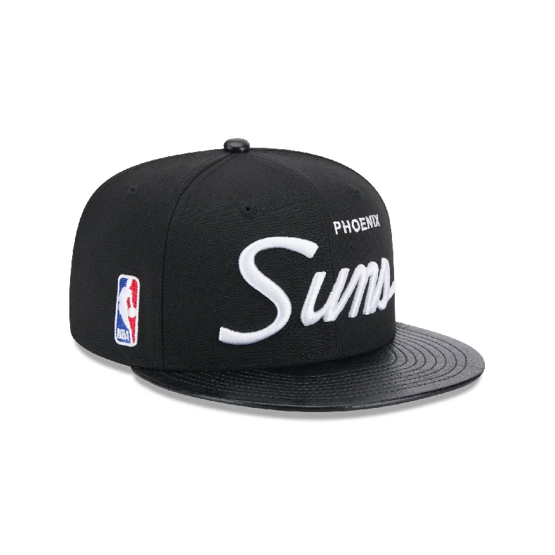 Phoenix Suns Faux Leather Visor 9FIFTY Snapback Hat