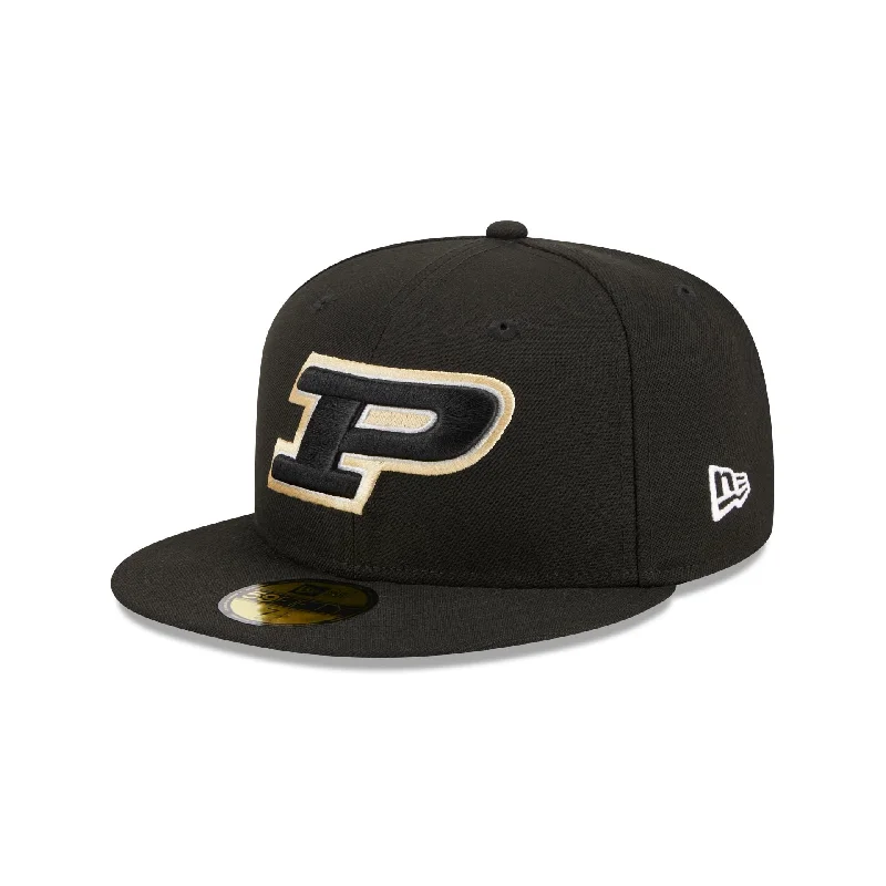 Purdue Boilermakers Black 59FIFTY Fitted Hat