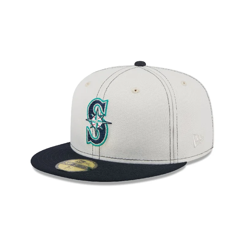 Seattle Mariners Sandy Linen 59FIFTY Fitted Hat