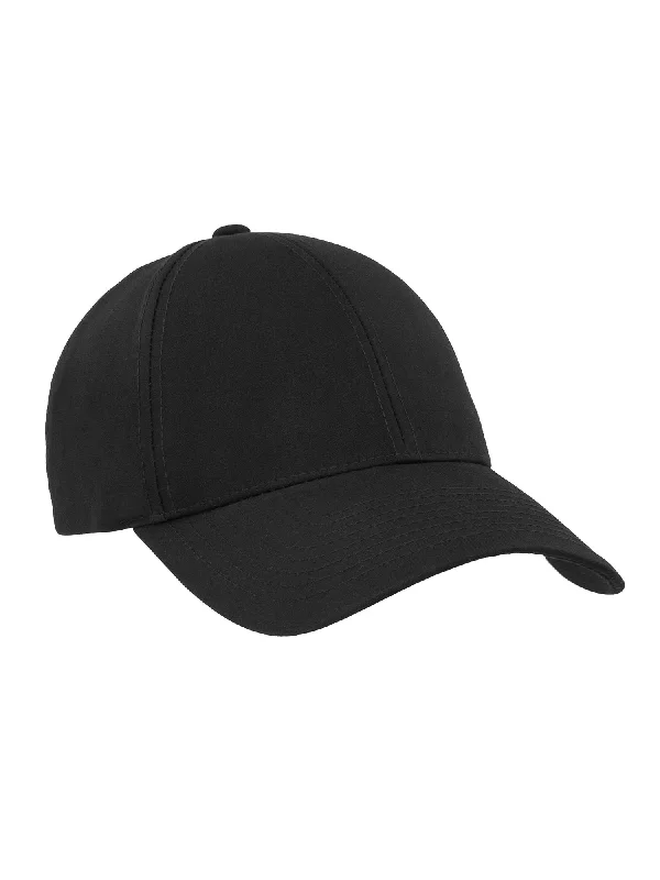 Swiss Cotton Structured Cap Black