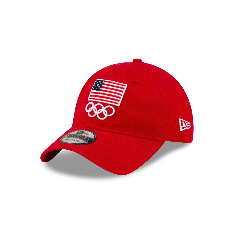 Team USA Olympics Red 9TWENTY Adjustable Hat