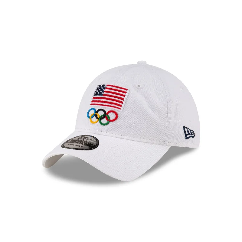 Team USA Olympics White 9TWENTY Adjustable Hat