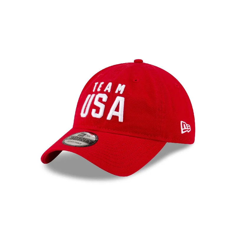 Team USA Red 9TWENTY Adjustable Hat