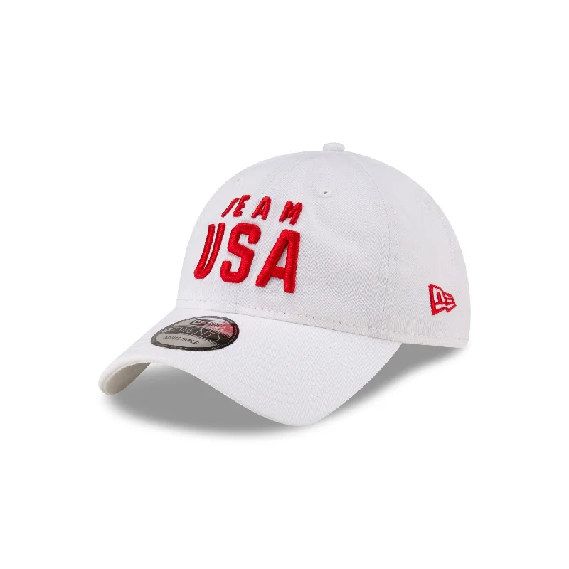 Team USA White 9TWENTY Adjustable Hat