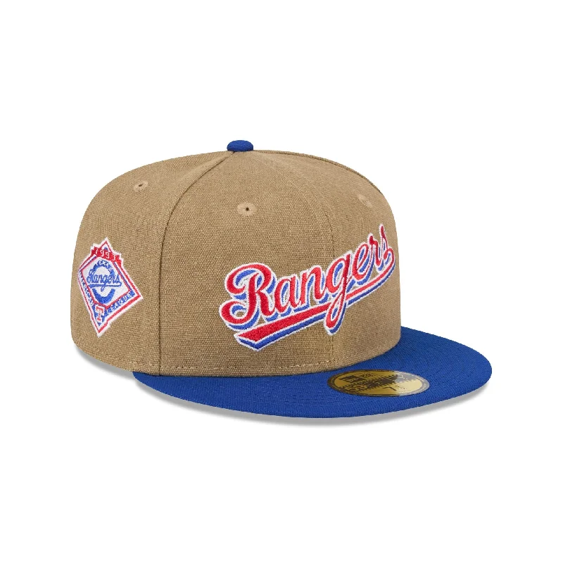 Texas Rangers Canvas Crown 59FIFTY Fitted Hat