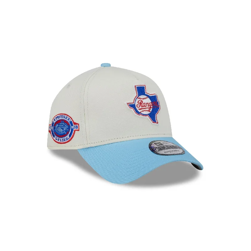 Texas Rangers Chrome White 9FORTY A-Frame Snapback Hat