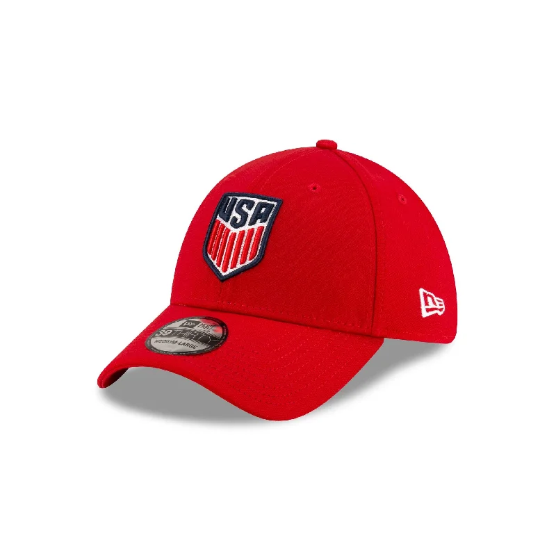 US Soccer Red 39THIRTY Stretch Fit Hat