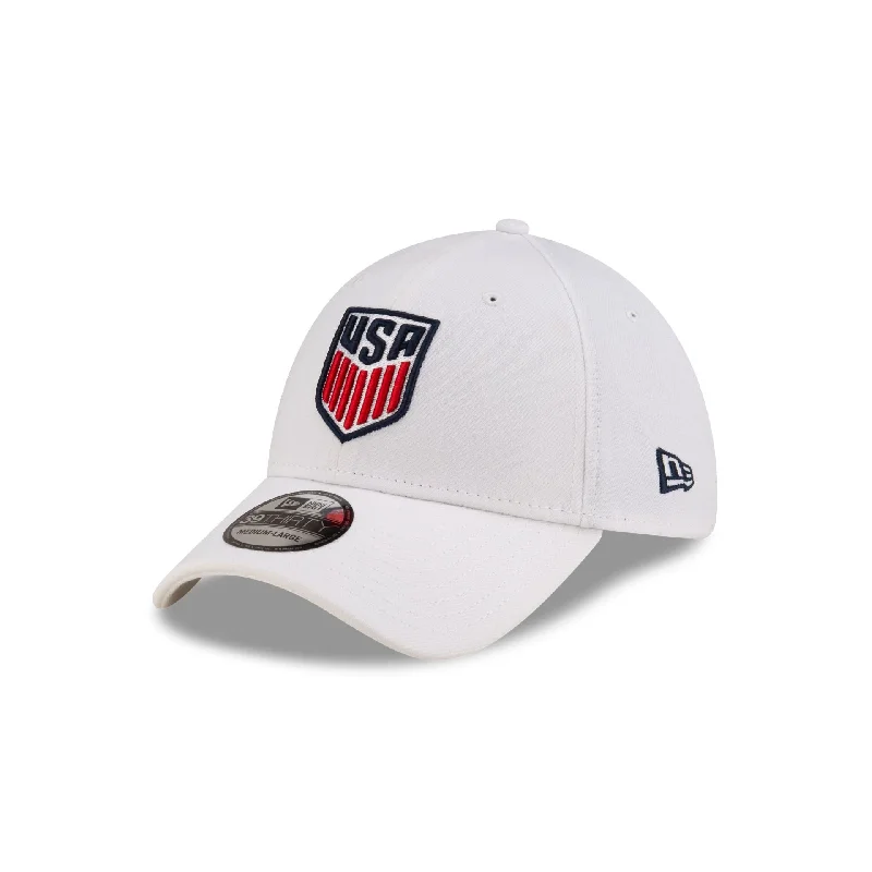 US Soccer White 39THIRTY Stretch Fit Hat