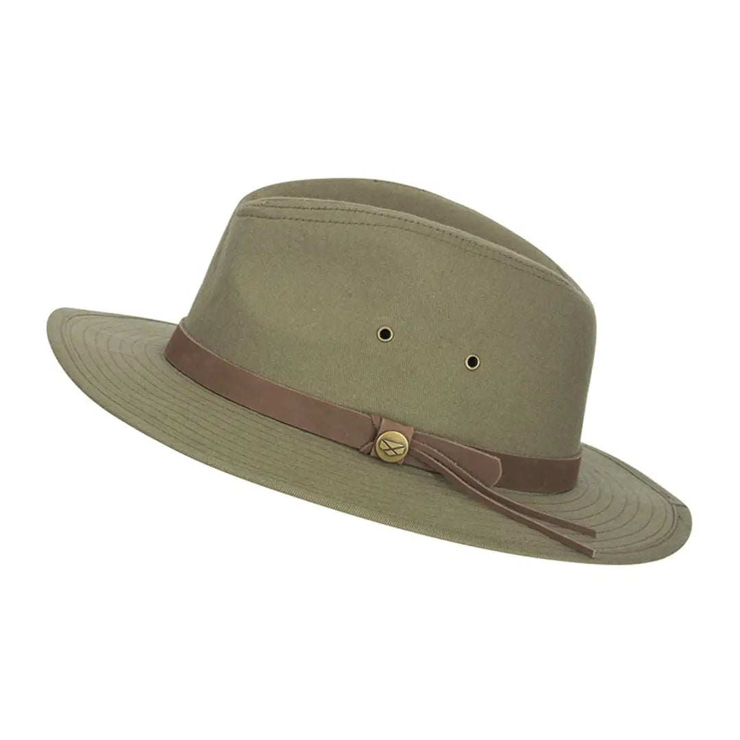 Hoggs of Fife Panmure Canvas Foldable Hat Khaki