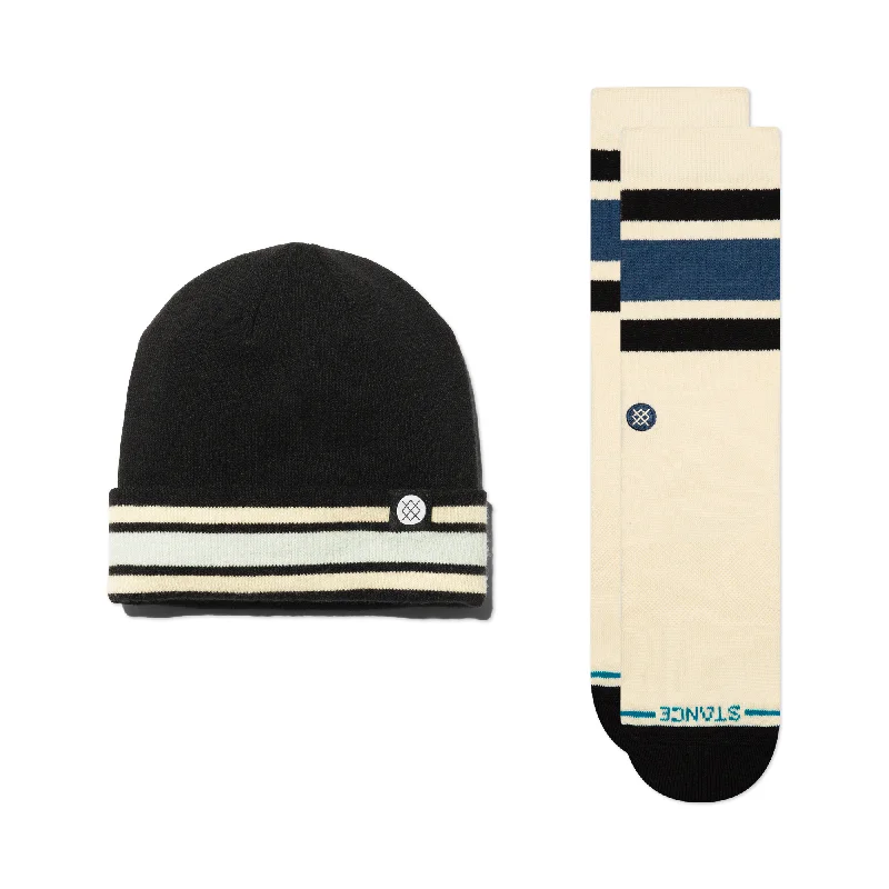 LIFESTYLE BEANIE AND CREW SOCK BOYD SET