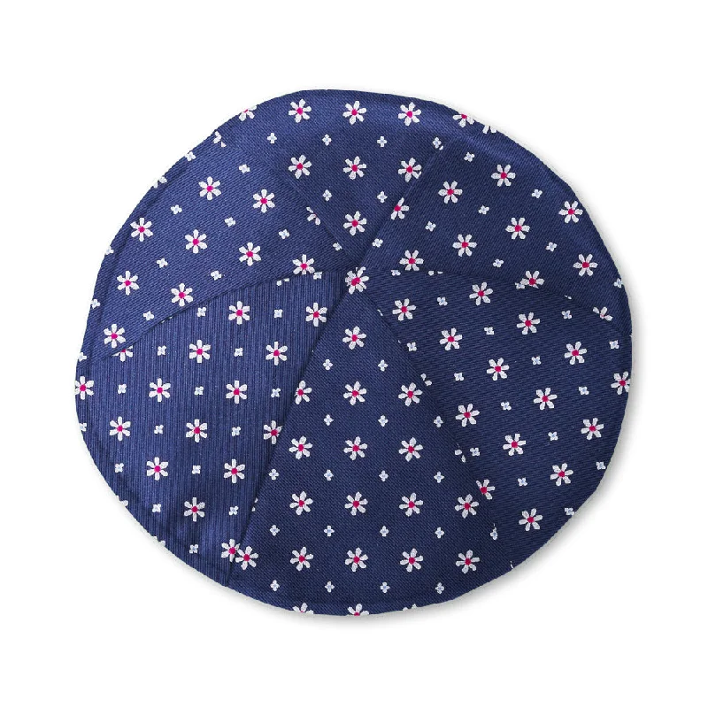 Daisy Springs Navy - Kippah