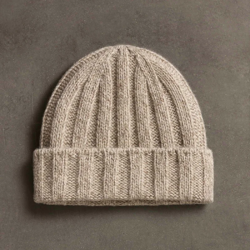 Cashmere Marled Beanie - Stone Marl