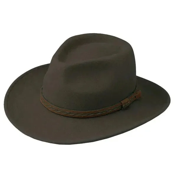 Outback High Country - Crushable Soft Wool Felt Outdoorsman Hat