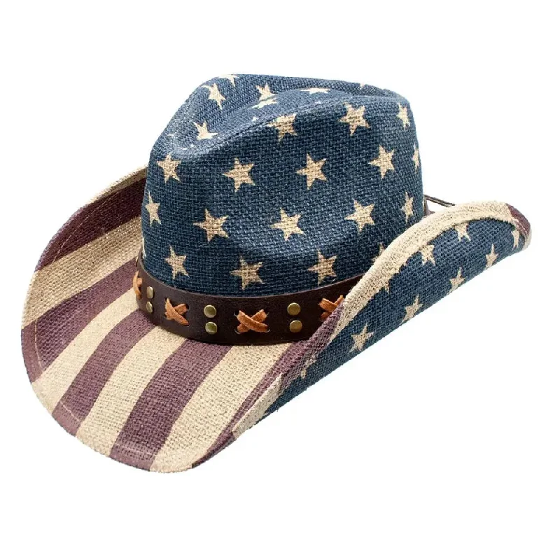 Peter Grimm Uncle Sam - Straw Cowboy Hat