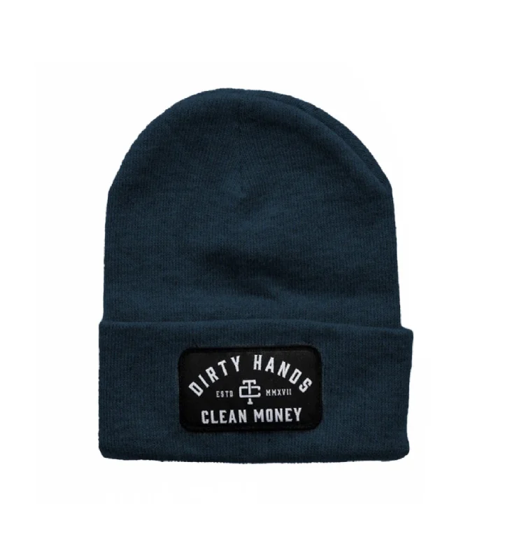 Troll Co. Premium "Dirty Hands Clean Money" Patch Knit Beanie